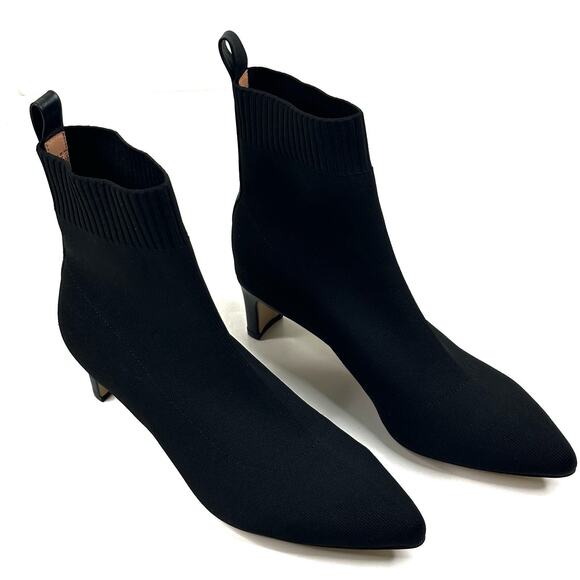 Andre Assous Winter Knit Ankle Boots Womens Size 9.5M Black Booties $150 - Picture 1 of 14